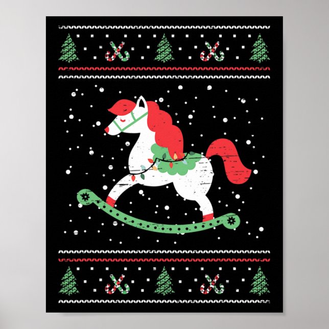 Rocking Horse For Children And Kids Christmas Xmas Poster (Front)