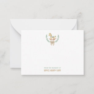 Rocking Horse From the Nursery Baby Flat Note Card