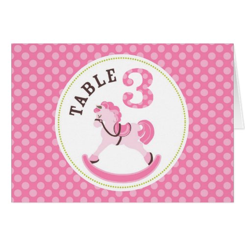 Rocking Horse Girl Table Card 3