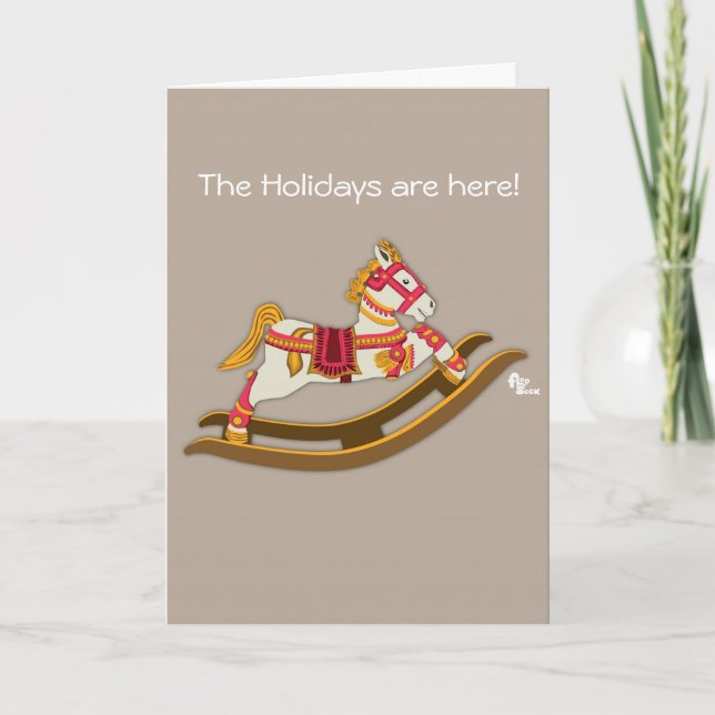 Rocking Horse Holiday Card (Front)