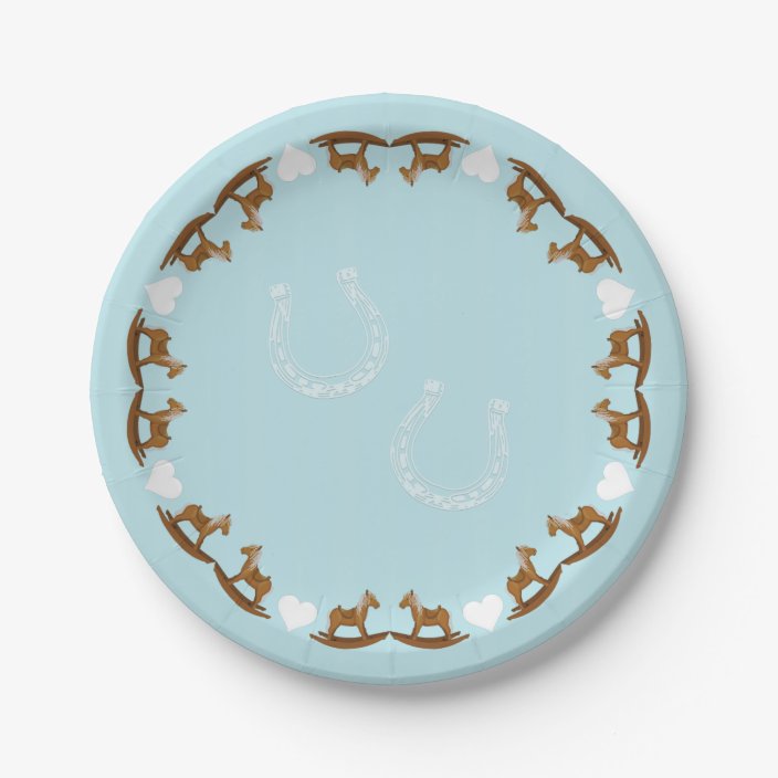 baby boy shower plates