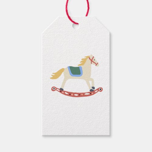 Rocking Horse Illustration Classic Gift Tags