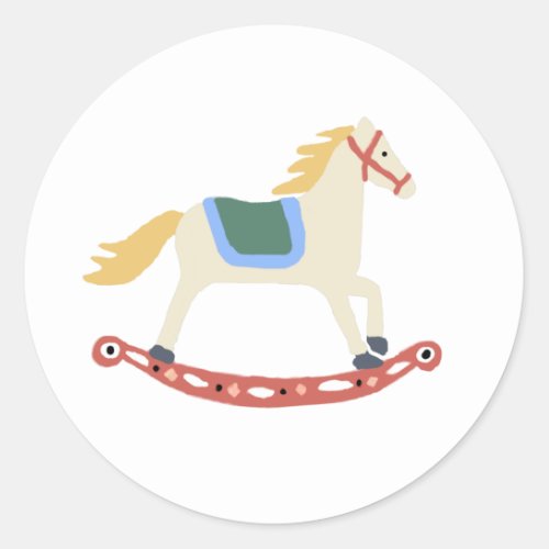 Rocking Horse Illustration Sticker