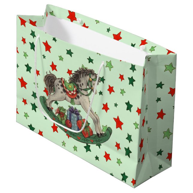 Rocking Horse Large Gift Bag (Front Angled)