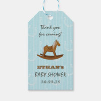 Rocking Horse Old Fashioned Baby Shower Gift Tags