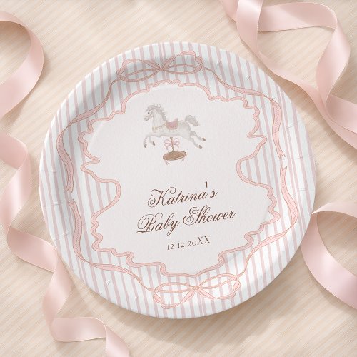 Rocking Horse Pink Girl Baby Shower