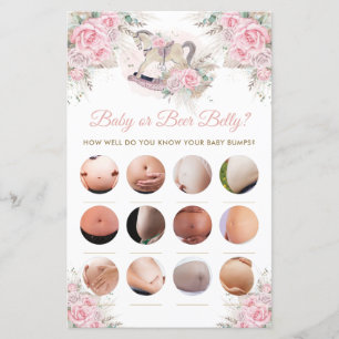 Rocking Horse Pink Pampas Baby or Beer Belly Game
