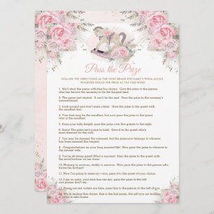 Rocking Horse Pink Pampas Baby Pass the Prize Game Invitation