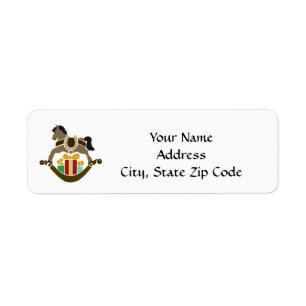 Rocking Horse Return Address Label