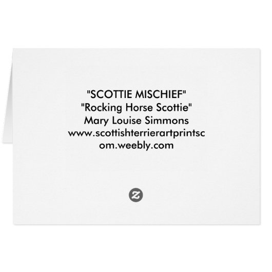 ROCKING HORSE SCOTTIE (Back Horizontal)