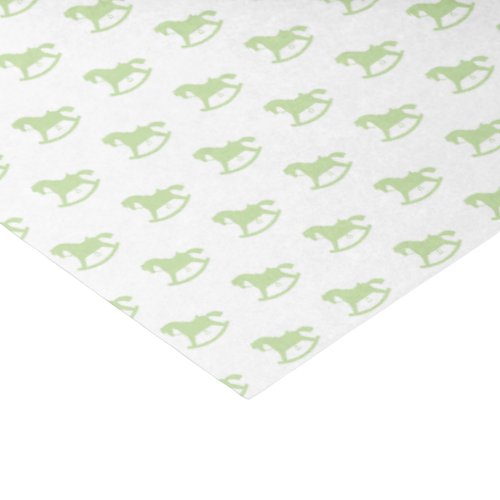 Rocking Horse Silhouette Tissue Paper Green