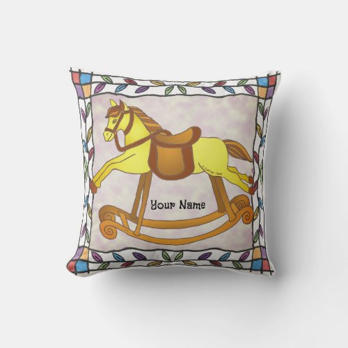 Rocking Horse Throw Pillow