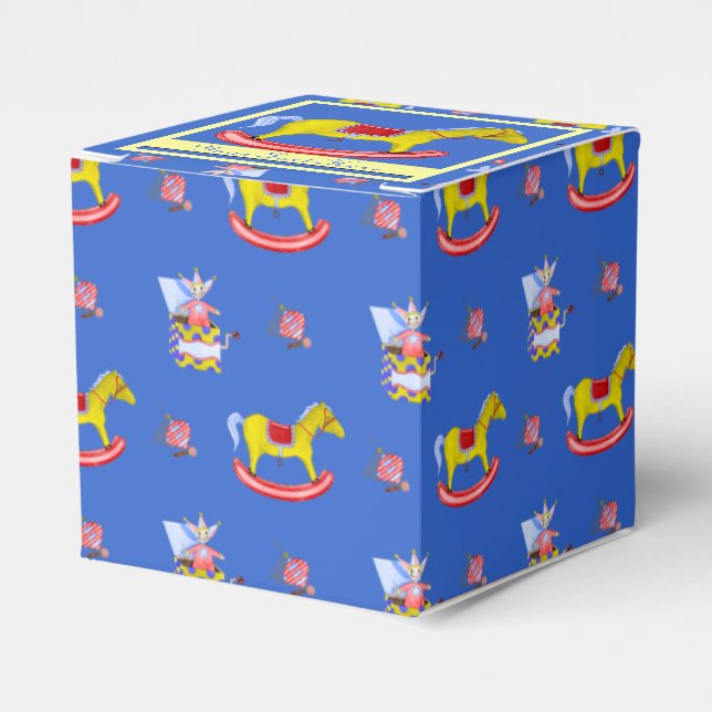 Rocking Horse - Traditional Toys (Primary Colours) Favor Boxes (Front Side)