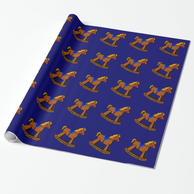 Rocking Horse Wrapping Paper (Unrolled)