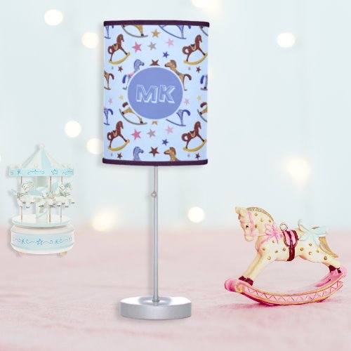Rocking Horses and Stars Pattern Table Lamp