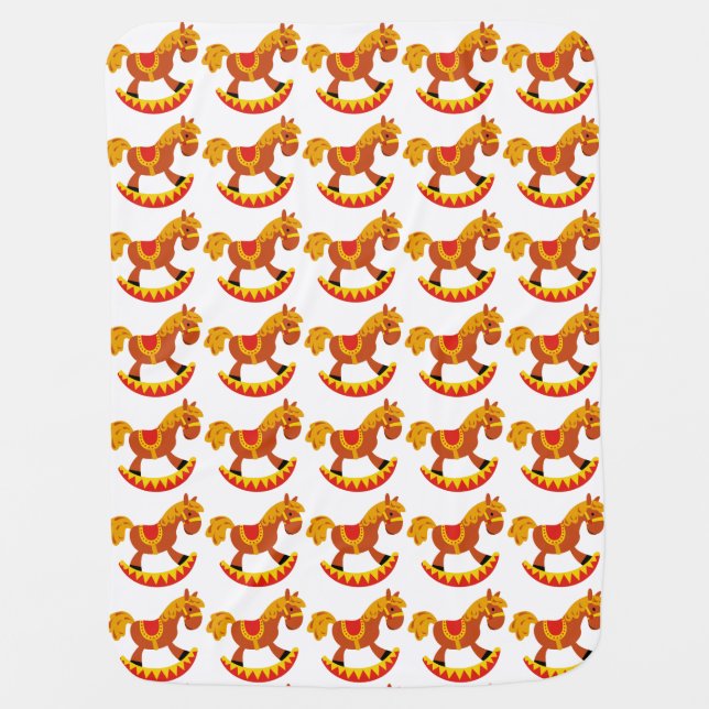Rocking Horses Baby Blanket (Front)