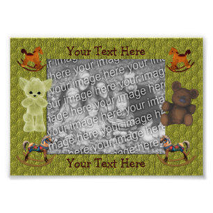 Rocking Horses Teddy Bear Photo Frame