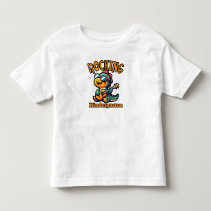 Rocking Kindergarten Dinosaur with guitar  Toddler T-shirt