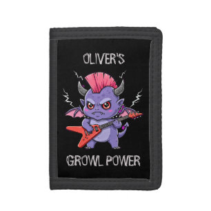 Rocking Little Dragon - Growl Power Tri-fold Wallet