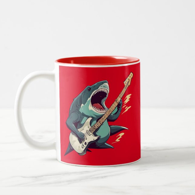 Rocking Megalodon Kid's Mug (Left)
