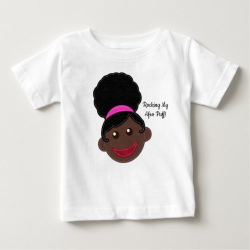 Rocking My Afro Puff Natural Kids Hair Baby T_Shirt