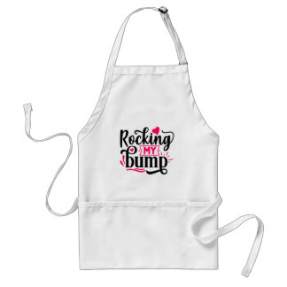 Rocking my Bump, funny pregnancy Adult Apron