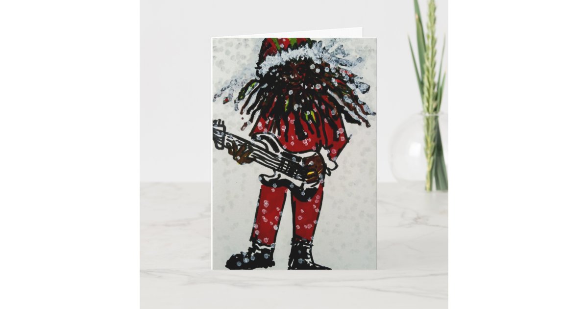 Rocking Rasta Claus Holiday Card