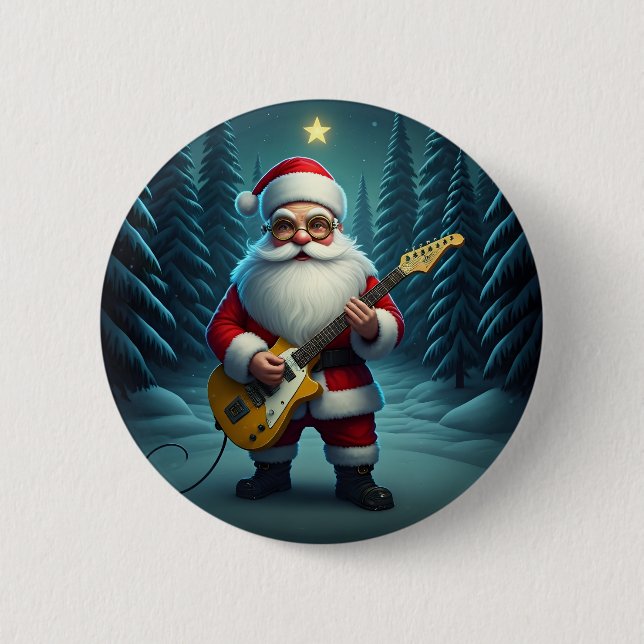 Rocking Santa Button (Front)