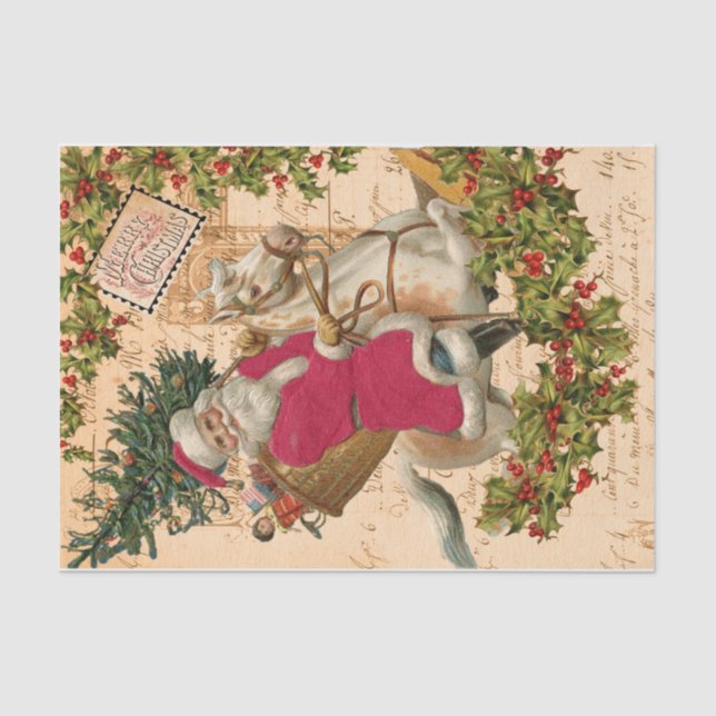 Rocking Santa Tissue Paper (Front)