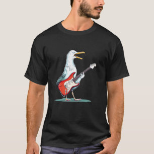 Rocking Seagull with cool electric Guitar Costume T-Shirt
