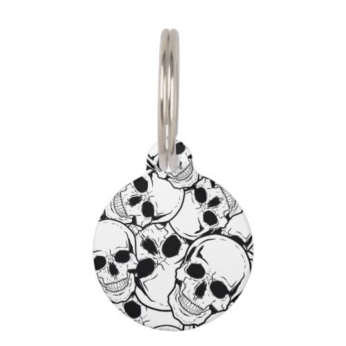 Rocking Skull Pet Name Tag