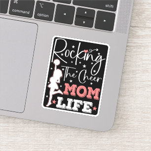 Rocking The Cheer Mom Life Funny Cheerleader Funny Sticker