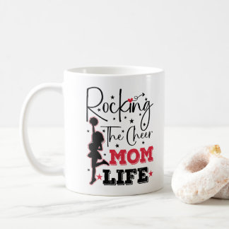 Rocking The Cheer Mom Life Funny Cheerleading Cool Coffee Mug
