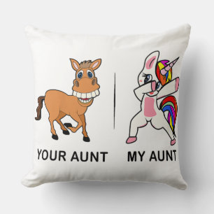 Rocking The Dog Mom Aunt Life Gift For Auntie Throw Pillow