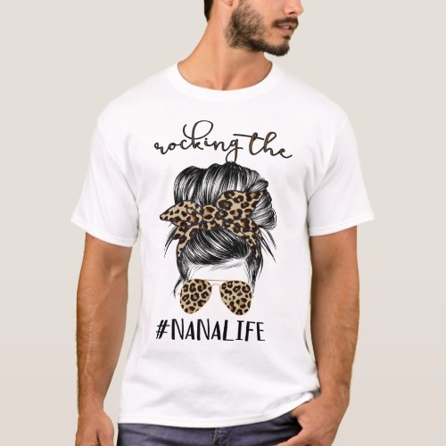 Rocking The Nana Life Grandma Women Christmas Moth T_Shirt