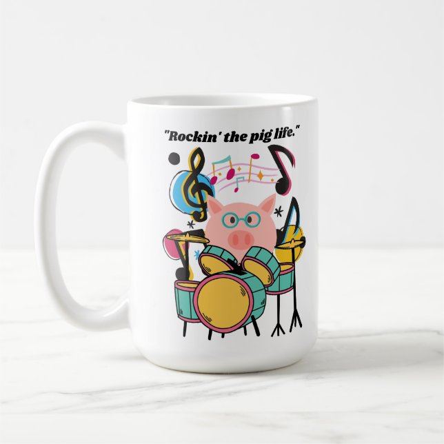 Rocking the pig life coffee mug (Left)