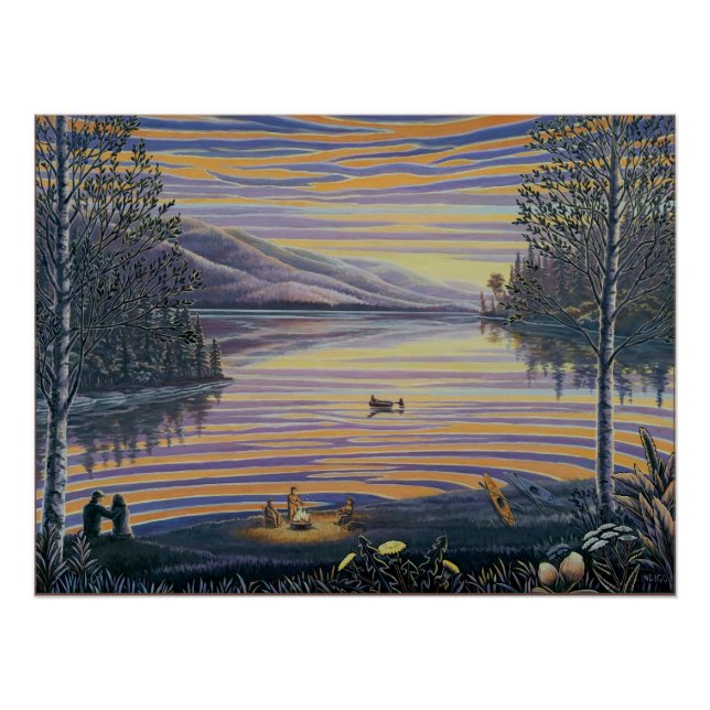 Rocking the Ridge BC Landscape Painting Poster (Front)