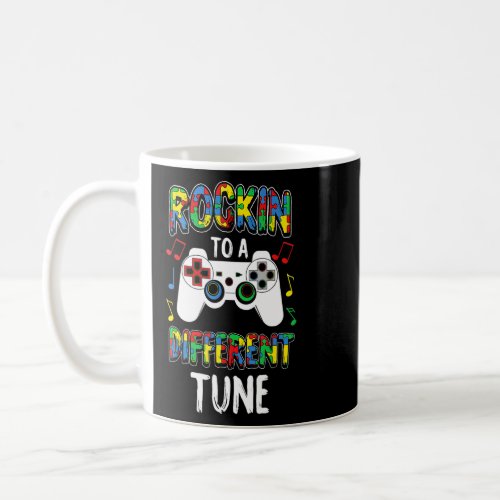Rocking To A Different Tune Autism Awareness Gamer Coffee Mug