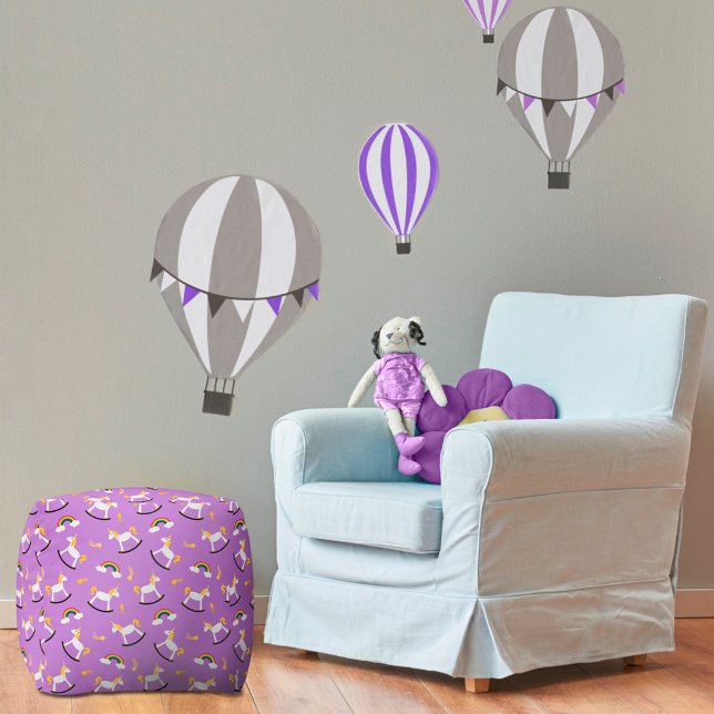 Rocking Unicorns Rainbows and Shooting Stars Pouf (Creator Uploaded)