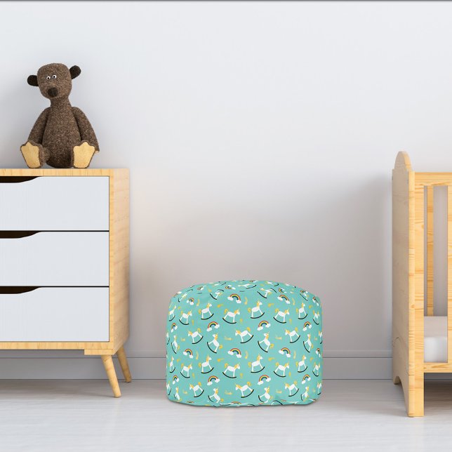 Rocking Unicorns Rainbows and Shooting Stars Pouf (Creator Uploaded)