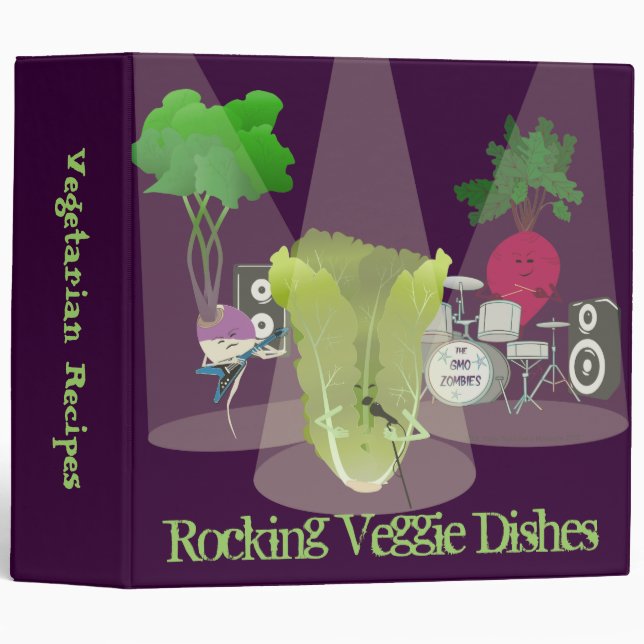 Rocking Veggie Dishes Recipe Binder (Front/Spine)