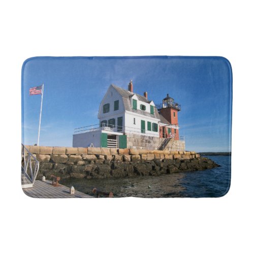 Rockland Breakwater Lighthouse Maine Bath Mat