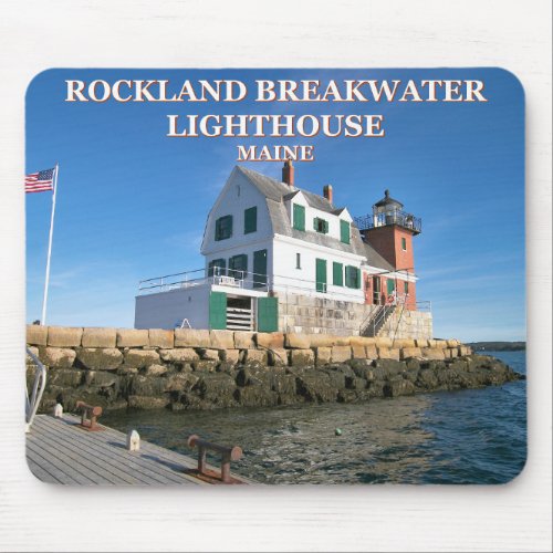 Rockland Breakwater Lighthouse Maine Mousepad
