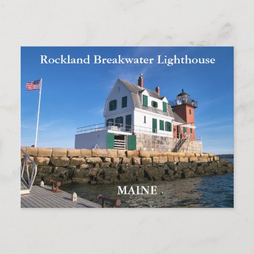 Rockland Breakwater Lighthouse Maine Postcard