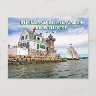 Rockland Breakwater Lighthouse, Maine Postcard