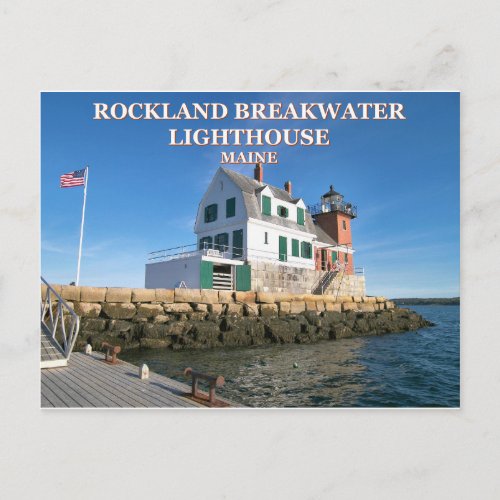 Rockland Breakwater Lighthouse Maine Postcard