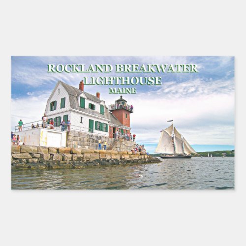 Rockland Breakwater Lighthouse Maine Stickers