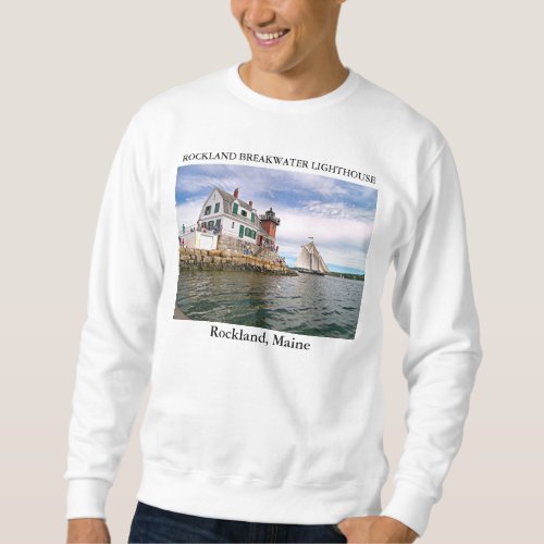 Rockland Breakwater Lighthouse Maine Sweatshirt