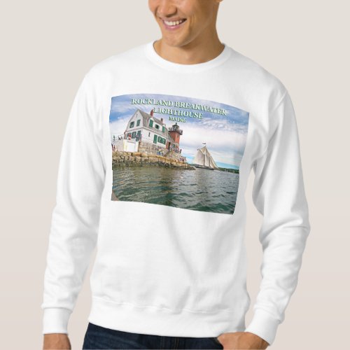 Rockland Breakwater Lighthouse Maine Sweatshirt