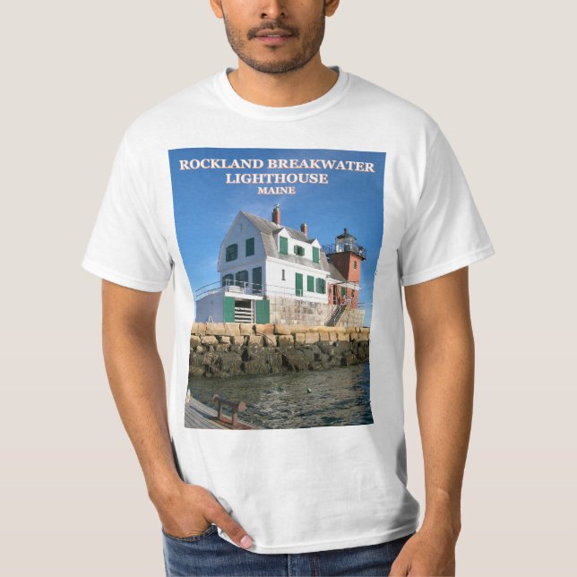 Rockland Breakwater Lighthouse, Maine T-Shirt (Front)